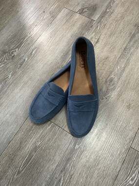 Børn Nerina Women's Blue Suede Driving Loafers Size 9.5M NWOT
